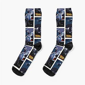 Back to the future movie retro poster Socks