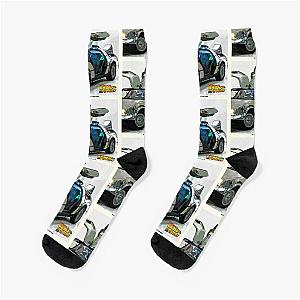 Back to the future Delorean vintage poster Socks