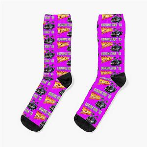 Back to the future outatime tour, cool science fiction film, officially licensed fan art Socks