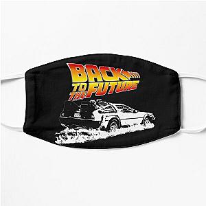 Back to the Future - DeLorean Fire Tracks White Stencil Fan Art Flat Mask