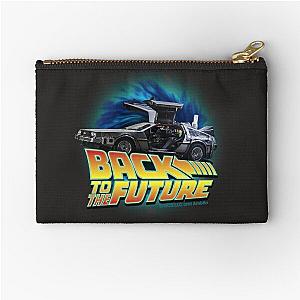 Back to the future movie. Delorean in time Zipper Pouch