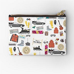 Back to the future paper cut illustration Zipper Pouch