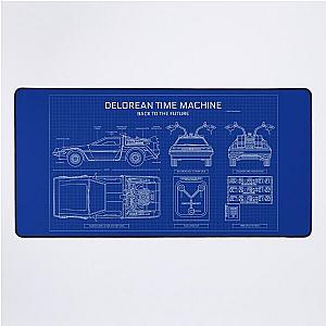 DeLorean Time Machine - Back To The Future (Blueprint) Desk Mat