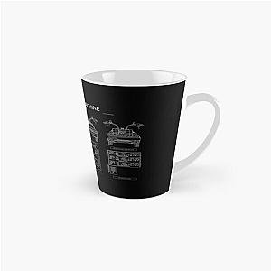 DeLorean Time Machine - Back To The Future (White Stencil - No Background) Tall Mug