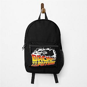 Back to the Future - DeLorean White Stencil Fan Art Backpack