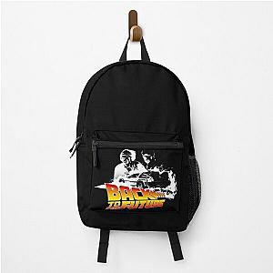 Back to the Future - DeLorean Fire Tracks, Marty and Doc Stencil Fan Art Backpack