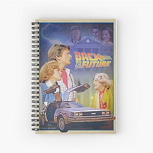 Back To The Future Vintage Retro Poster Spiral Notebook