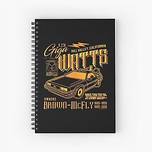 Giga Watts Garage Back to the Future DeLorean Car (© UCS LLC and Amblin) Spiral Notebook