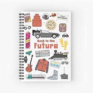 Back to the future paper cut illustration Spiral Notebook