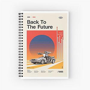 Alternative Movies Back To The Future Vintage Poster Spiral Notebook