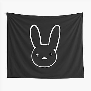 Bad Bunny Oasis Logo (White on Black) Tapestry