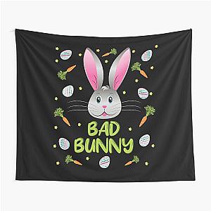 Bad Bunny Easter Little Rabbit Egg Hunt Funny Bunny Face Tapestry