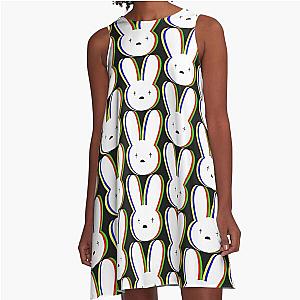 Bad Bunny Pattern A-Line Dress