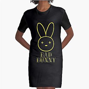 Bad Bunny Logo Graphic T-Shirt Dress