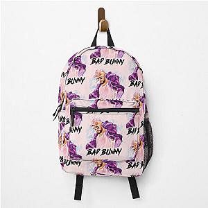 Bad Bunny in Pink Hat Un Verano Sin Ti Illustration  Backpack