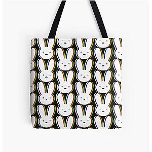 Bad Bunny Pattern All Over Print Tote Bag