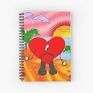 Sad Heart Bad Bunny Verano Sin Ti Illustration  Spiral Notebook