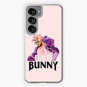 Bad Bunny in Pink Hat Un Verano Sin Ti Illustration  Samsung Galaxy Soft Case