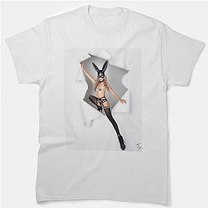 Erotic Art - Hot Girl Poster - Pinup Girl - Sexy Fetish Girl - Bad Bunny Busting Through Classic T-Shirt