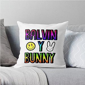 J Balvin Y Bad Bunny Throw Pillow