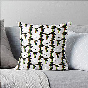 Bad Bunny Pattern Throw Pillow