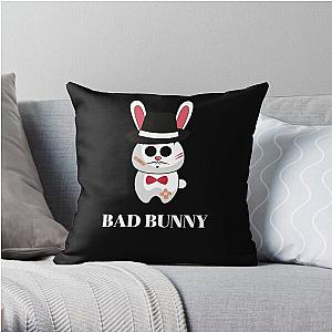 Bad bunny mafia Throw Pillow