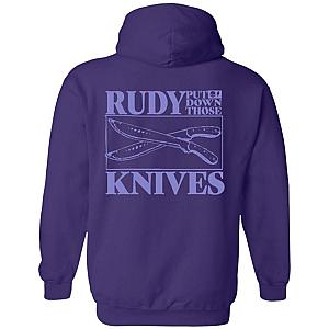 BAD FRIENDS PODCAST – Rudy And Her Knives Purple Pullover Hoodie Official