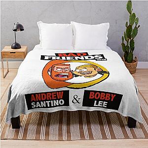 BAD FRIENDS PODCAST - BOBBY LEE - ANDREW SANTINO Throw Blanket Official Merch RB1111