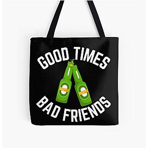 Good Times Bad Friends Vintage Mens Boys All Over Print Tote Bag Official Merch RB1111