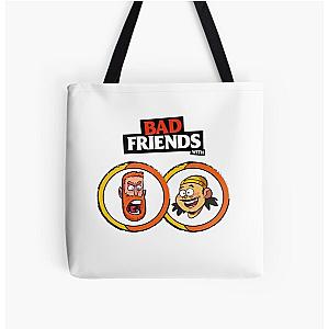 BAD FRIENDS PODCAST - BOBBY LEE - ANDREW SANTINO All Over Print Tote Bag Official Merch RB1111