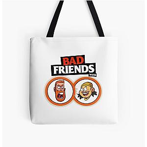 BAD FRIENDS PODCAST - BOBBY LEE - ANDREW SANTINO All Over Print Tote Bag Official Merch RB1111