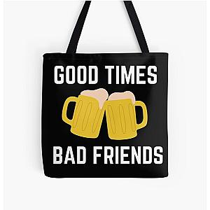 Good Times Bad Friends Retro Mens Boys All Over Print Tote Bag Official Merch RB1111