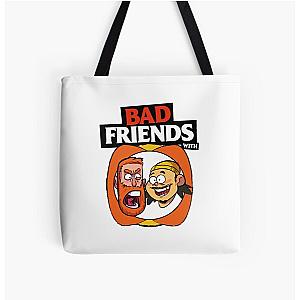 BAD FRIENDS PODCAST - BOBBY LEE - ANDREW SANTINO All Over Print Tote Bag Official Merch RB1111