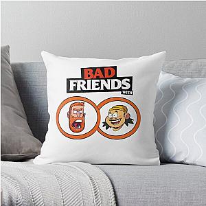 BAD FRIENDS PODCAST - BOBBY LEE - ANDREW SANTINO Throw Pillow Official Merch RB1111