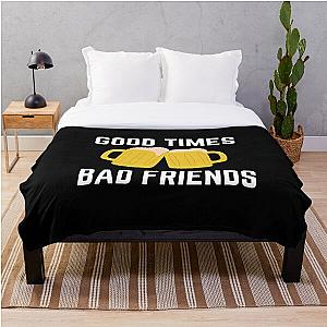 Bad Friends Blanket - Good Times Bad Friends Retro Mens Boys Throw Blanket