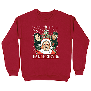 Bad Friends Rudy Home Alone Crewneck Red Sweatshirt