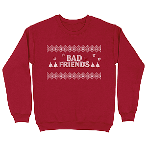 Bad Friends Logo Red Crewneck Sweatshirt