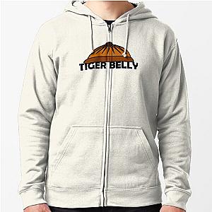 Bad Friends Jackets - Tiger Belly Beanie Printed Zipped Hoodie