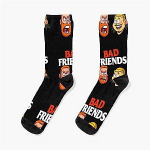 Bad Friends Socks - Bad Friends Pattern Printed Logo Sock