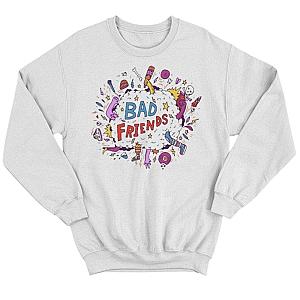 Bad Friends Sweatshirts - Bad Friends Fight Cloud White Pullover Sweatshirt