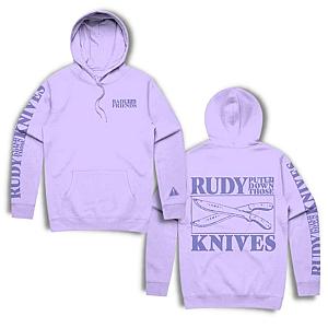 Bad Friends Hoodies - Bad Friends Rudy Knives Lilac Pullover Hoodie