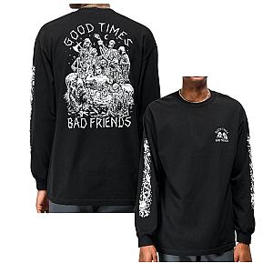 Bad Friends Sweatshirts - Good Times Bad Friends Skull Ver Pullover Sweatshirt