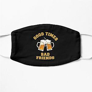 Bad Friends Face Masks - GOOD TIMES Bad Friends Essential T-Shirt Flat Mask