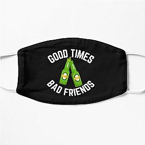 Bad Friends Face Masks - Good Times Bad Friends Vintage Mens Boys Flat Mask