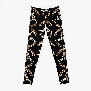 Bad Friends Leggings - Good times Bad Friends quote with mugs of beer Leggings