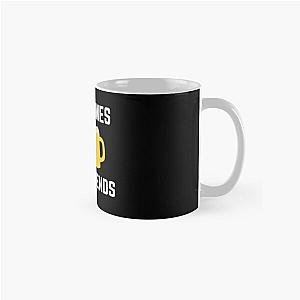 Bad Friends Mugs - Good Times Bad Friends Retro Mens Boys Classic Mug