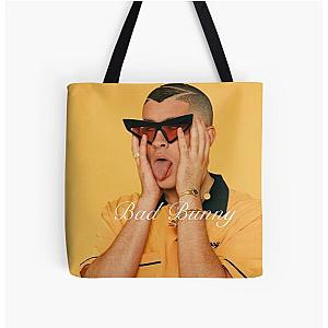 Bad Bunny Bags - Bad Bunny fan &amp; gear All Over Print Tote Bag