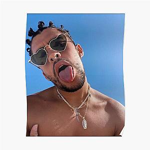 Bad Bunny Posters - Bad Bunny Shirtless Selfie  Poster