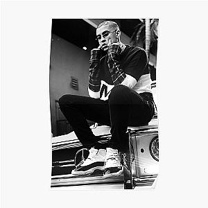 Bad Bunny Posters - Bad Bunny Black White Poster