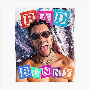 Bad Bunny Posters - Bad Bunny Beach Glow  Poster